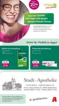 Aktueller mea - meine apotheke Prospekt "Unsere August-Angebote" Seite 1 von 4 Seiten für Waldsassen