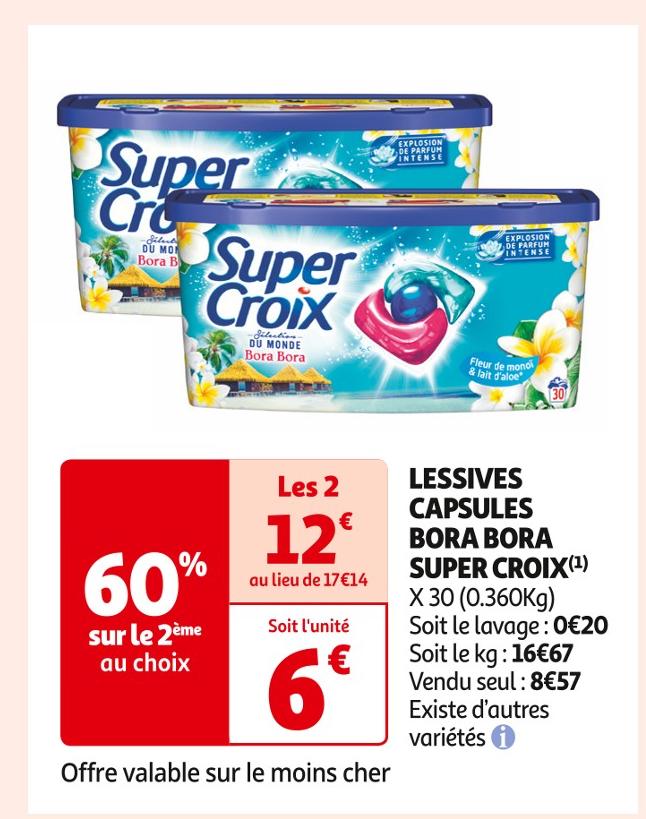 Capsules lessive pas cher à prix Auchan