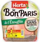 Super U Maxéville - Promo Jambon a l'etouffe conservation sans nitrite le bon paris Promo Jambon a l'etouffe conservation sans nitrite le bon paris à 1,48 € dans le catalogue Super U à Maxéville