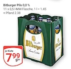 Aktuelle Bitburger Angebote bei GLOBUS in Erfurt Aktuelles Pils 0,0 % Angebot bei GLOBUS in Erfurt ab 7,99 €