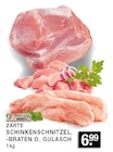 Zarte Schinkenschnitzel, -Braten o. Gulasch Angebote von meinLand EDEKA bei E center Düsseldorf für 6,99 €
