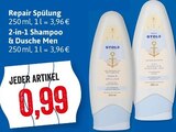 Repair Spülung oder 2-in-1 Shampoo & Dusche Men Angebote von STOLZ bei Kaufhaus Stolz Neubrandenburg für 0,99 €