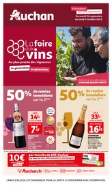 Promos Champagne dans le catalogue "La foire aux vins" de Auchan Hypermarché à la page 1