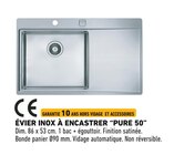 Évier inox à encastrer Pure 50 en promo chez Brico Cash Niort