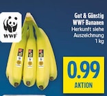 WWF Bananen Angebote von Gut & Günstig bei diska Zwickau für 0,99 €