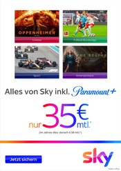 Aktueller Sky Prospekt mit Multimedia, "Alles von Sky inkl. Paramount+", Seite 1
