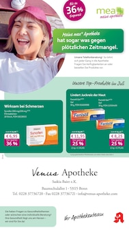 Aktueller mea - meine apotheke Prospekt (Bonn, 4 Seiten zum blättern mea - meine apotheke Prospekt Unsere Juli-Angebote mit 4 Seiten