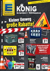 EDEKA Burgebrach Prospekt der aktuellen Woche, gültig von 17.08.2026 bis 22.08.2026 Aktueller EDEKA Burgebrach Prospekt "Kleiner Umweg, große Rabatte!" mit 2 Seiten