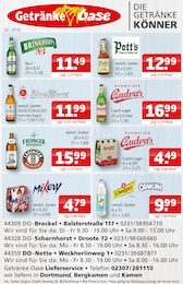 König Pilsener Angebot im aktuellen Getränke Oase Prospekt auf Seite 1