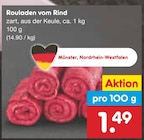 Rouladen vom Rind im Angebot bei Netto Marken-Discount in Münster Rouladen vom Rind Angebote bei Netto Marken-Discount Münster für 1,49 €
