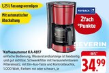 Kaffeeautomat KA 4817 Angebote von SEVERIN bei EDEKA Pforzheim für 34,99 €