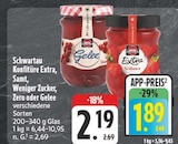 Konfitüre Extra, Samt, Weniger Zucker, Zero oder Gelee Angebote von Schwartau bei EDEKA Amberg für 1,89 €