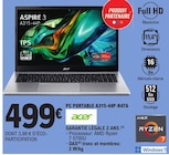 Pc portable - Acer - E.Leclerc à Évreux Pc portable - Acer en promo chez E.Leclerc Évreux à 499,00 €