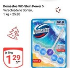 WC-Stein Power 5 im Angebot bei GLOBUS in Herne WC-Stein Power 5 Angebote von Domestos bei GLOBUS Herne für 1,29 €