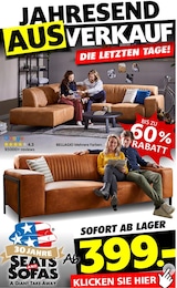 Seats and Sofas Prospekt für Krefeld: "JAHRESEND-AUSVERKAUF", 1 Seite, 21.12.2025 - 31.12.2025
