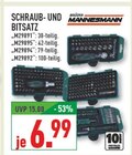 Schraub- und Bitsatz Angebote von Brüder Mannesmann bei Marktkauf Wesel für 6,99 €