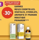 -30% réservé aux porteurs de la carte e.Leclerc sur les gammes huiles essentielles, végétales, hydrolats, aromapic et pranabb moustique - PRANAROM dans le catalogue E.Leclerc