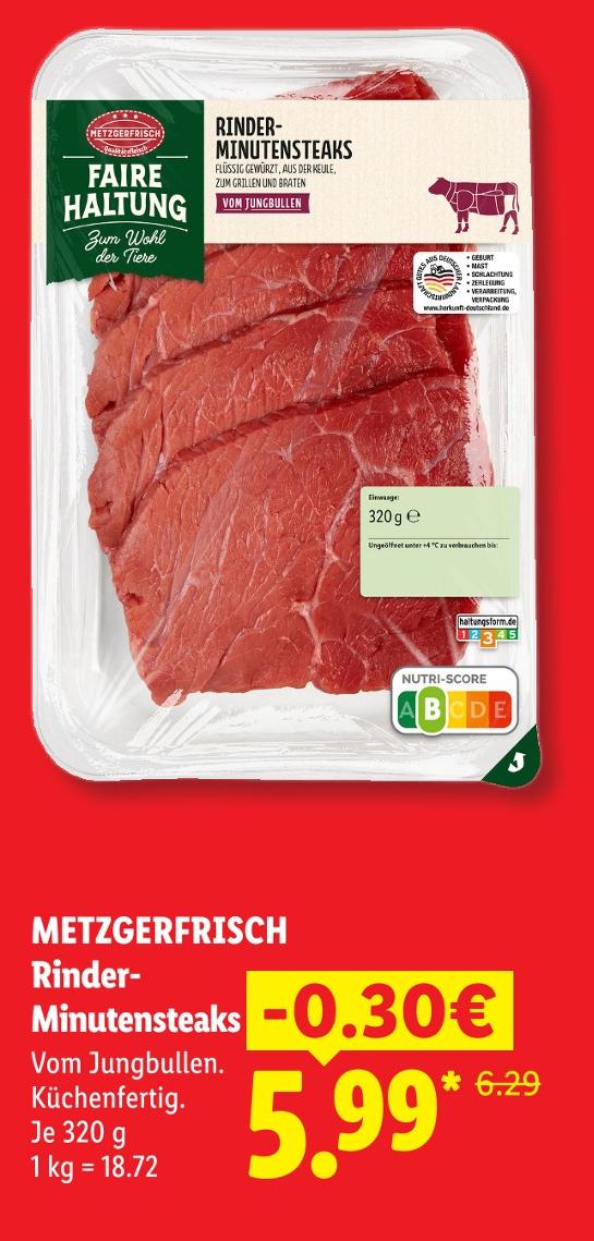 Rinder-Minutensteaks