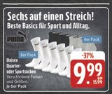 Unisex Quarter- oder Sportsocken im Angebot bei E center in Weiden Unisex Quarter- oder Sportsocken Angebote von Puma bei E center Weiden für 9,99 €