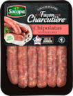 Auchan Supermarché Saint-Jean-de-Bournay - Promo 6 CHIPOLATAS FAÇON CHARCUTIÈRE SOCOPA Promo 6 CHIPOLATAS FAÇON CHARCUTIÈRE SOCOPA à 2,79 € dans le catalogue Auchan Supermarché à Saint-Jean-de-Bournay