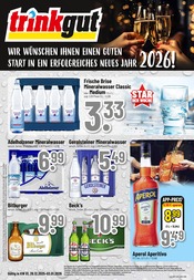 Trinkgut Discounter Prospekt der aktuellen Woche mit 8 Seiten, gültig von 29.12.2025 bis 03.01.2026, in Obertshausen und Umgebung Aktueller Trinkgut Discounter Prospekt in Obertshausen und Umgebung, "Aktuelle Angebote" mit 8 Seiten, 29.12.2025 - 03.01.2026