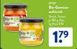 Bio-Gemüseaufstrich von MYVAY für 1,79 € bei ALDI SÜD im Angebot Bio-Gemüseaufstrich von MYVAY im aktuellen ALDI SÜD Prospekt