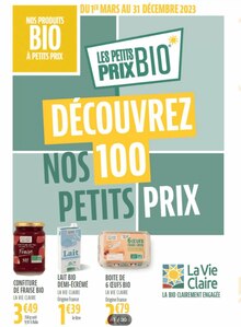 Prospectus La Vie Claire de la semaine "DÉCOUVREZ NOS 100 PETITS PRIX" avec 1 pages, valide du 01/03/2023 au 31/12/2023 pour Levallois-Perret et alentours