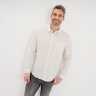 La Halle Mende - Promo Chemise manches longues coton beige homme Promo Chemise manches longues coton beige homme à 18,19 € dans le catalogue La Halle à Mende