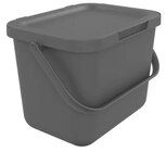 Promo Poubelle à compost avec couvercle gris mat 6 L - 18,7 x 19,2 x 25,7 cm à 5,99 € dans le catalogue Brico Dépôt à Trélissac