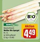 Aktuelles Weißer Bio Spargel Angebot bei REWE in Herne ab 4,49 €