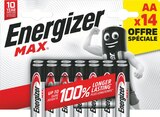 Piles alcalines max AA/LR06 - Energizer à 6,99 € dans le catalogue Carrefour