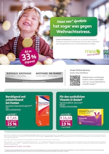 mea - meine apotheke Prospekt der Woche "Unsere Dezember-Angebote" Seite 1, 01.12.2023 bis 31.12.2023 für Wendlingen Aktueller mea - meine apotheke Prospekt "Unsere Dezember-Angebote" Seite 1 von 4 Seiten für Wendlingen