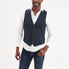 Gilet de costume droit boutonné bleu marine homme - La Halle Gilet de costume droit boutonné bleu marine homme à 22,99 € dans le catalogue La Halle