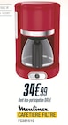 Cafetière filtre - MOULINEX en promo chez Proxi Confort Bordeaux à 34,99 €
