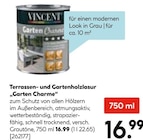 Terrassen- und Gartenholzlasur Garten Charme von Vincent für 16,99 € bei Hellweg im Angebot Terrassen- und Gartenholzlasur Garten Charme von Vincent im aktuellen Hellweg Prospekt