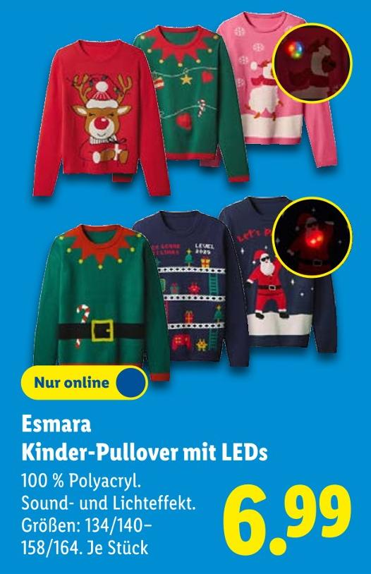 Kinder-Pullover mit LEDs