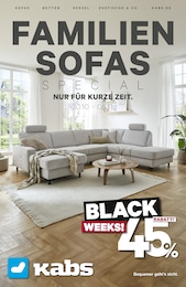 Kabs Prospekt für Pastin mit 11 Seiten Kabs Prospekt für Pastin: "FAMILIENSOFAS SPEZIAL", 11 Seiten, 30.10.2025 - 06.11.2025