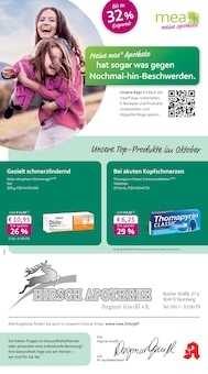 Schmerzgel im aktuellen mea - meine apotheke Prospekt (Nürnberg) Schmerzgel im mea - meine apotheke Prospekt "Unsere Oktober-Angebote" mit 4 Seiten (Nürnberg)