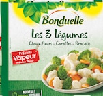 Les 3 légumes choux-fleurs, carottes, brocolis précuits vapeur surgelés - BONDUELLE en promo chez Netto Les 3 légumes choux-fleurs, carottes, brocolis précuits vapeur surgelés - BONDUELLE dans le catalogue Netto