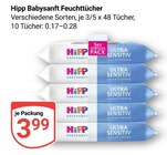 Babysanft Feuchttücher im Angebot bei GLOBUS in Salzgitter Babysanft Feuchttücher Angebote von Hipp bei GLOBUS Salzgitter für 3,99 €