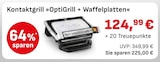 Kontaktgrill »OptiGrill + Waffelplatten« im EDEKA Prospekt Kontaktgrill »OptiGrill + Waffelplatten« von Tefal im aktuellen EDEKA Prospekt für 124,99 €