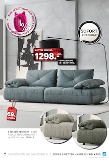 Couch im Kabs Prospekt "ALLES STARK REDUZIERT" mit 20 Seiten (Bottrop)