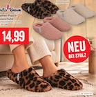 Damen-Plüsch-Hausschuhe im Angebot bei Kaufhaus Stolz in Neubrandenburg Damen-Plüsch-Hausschuhe Angebote von Julia Browni bei Kaufhaus Stolz Neubrandenburg für 14,99 €