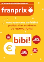 Catalogue Franprix à Saint-Martin-d'Hères, avec 18 pages Prospectus Franprix à Saint-Martin-d'Hères, "Avec votre carte de fidélité, profitez d'un maximum de promotions !", 18 pages, 03/06/2020 - 14/06/2020