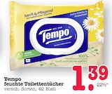 feuchte Toilettentücher Angebote von Tempo bei E center Ludwigshafen für 1,39 €