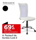 Fauteuil de bureau Luxe 2 en promo chez But Chelles à 69,99 €