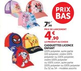 Casquettes Licence Enfant en promo chez Super U Quimper à 4,90 €