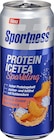 Proteindrink, Sparkling, Pfirsich-Eistee-Geschmack, trinkfertig von Sportness für 1,75 € bei dm-drogerie markt im Angebot Proteindrink, Sparkling, Pfirsich-Eistee-Geschmack, trinkfertig von Sportness im aktuellen dm-drogerie markt Prospekt