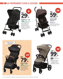 Prix et réduction Poussette dans le prospectus E.Leclerc en cours Offre Poussette dans le catalogue E.Leclerc du moment à la page 22