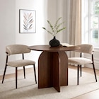 Table ronde effet noyer nora en promo chez B&M Table ronde effet noyer nora dans le catalogue B&M